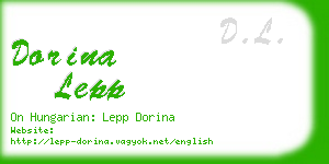 dorina lepp business card